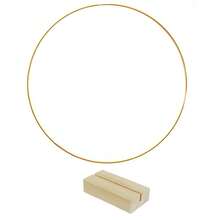 12 pezzi di centrotavola in metallo dorato/argentato per tavolo da pranzo, corona argentata con supporto in legno - cerchio fai-da-te, per decorazioni di matrimoni, feste e compleanni