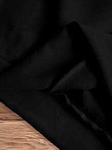 Sudadera con diseño divertido "El clima de suéter es mejor juntos" - Camiseta con capucha de manga larga, adecuada para uso diario casual, sudadera de otoño e invierno - Negro - Ver 3