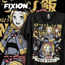 Anime Dungeon Meshi-Marcille T-Shirt, Manga Gift For Anime Lovers, All Sizes, Cotton - màu đen - Xem 1