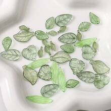 50/100pcs Acrylic Multiple Sizes Transparent Mini Leaves DIY Necklace Bracelet Earrings Jewelry Making Accessories Handmade Crafts Handmade Materials