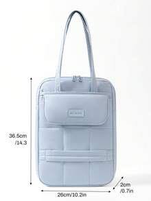 可爱蓬松绗缝笔记本电脑包，马卡龙色带手柄单肩平板电脑包，柔软保护性笔记本保护套，防震平板电脑包，兼容 MacBook / iPad 教室笔记本电脑包，教室包，教师收纳包，教室整理包 - 彩色 - 查看 10