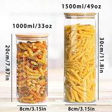 2/4 piezas, Recipientes de almacenamiento de vidrio de 1000ml/1500ml con tapa, Organización y almacenamiento, Frascos para especias, Tarro de galletas, Recipiente de almacenamiento de café, Almacenamiento de cocina, Recipiente para especias, Tarros de vidrio herméticos