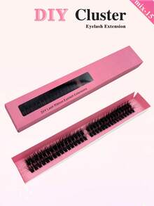 64 PCS CC 100D Lash Clusters Wispy Cluster Eyelash Extensions Fluffy Individual Lashes Waterproof Natural Lash Extension DIY Cluster Lashes With Soft Thin Band