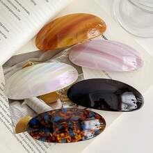 1pc, Version Of The New Style Of Acetic Acid Fashion Temperament Retro Shell Texture Large Top Clip Spring Clip Hair Accessories, Holiday Gifts Woman ,Flat Claw Clip, Claw Clips, Clips For Hair, Hair Slide, Hair Claws