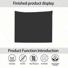 NETTSPEND FLAG Flag/Tapestry-<Wbr>Wall Decor-Fan Small 40in*60in Tapestry Solid Color Decorative Home Textile - Black - View 4