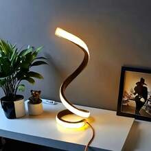 Oval Metal USB Desk Lamp, USB Powered Lighting Fixture, Oval Shape, Desktop Decor, Office Night Light/Decorative Lamp/Table Lamp, Suitable For Room/Living Room/Study/Bedroom/Office/Indoor, Ideal Holiday Gift/Valentine's Day/Christmas/Halloween/Birthday Gift For Family And Friends