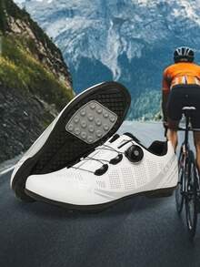 Men's & Women's Cycling Shoes With Rubber Soles - High-Grip Outsoles For Complex Terrains, Breathable Wear-Resistant Upper + Convenient Adjustment System, Balancing Comfort & Performance - White - View 4