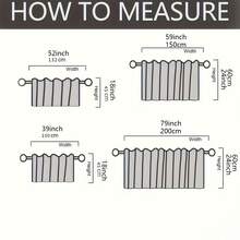 1 件装格子格子纱布窗帘带荷叶边饰边适用于咖啡厅餐厅阳台隔断装饰，美式乡村复古厨房客厅半窗帘，咖啡厅窗帘