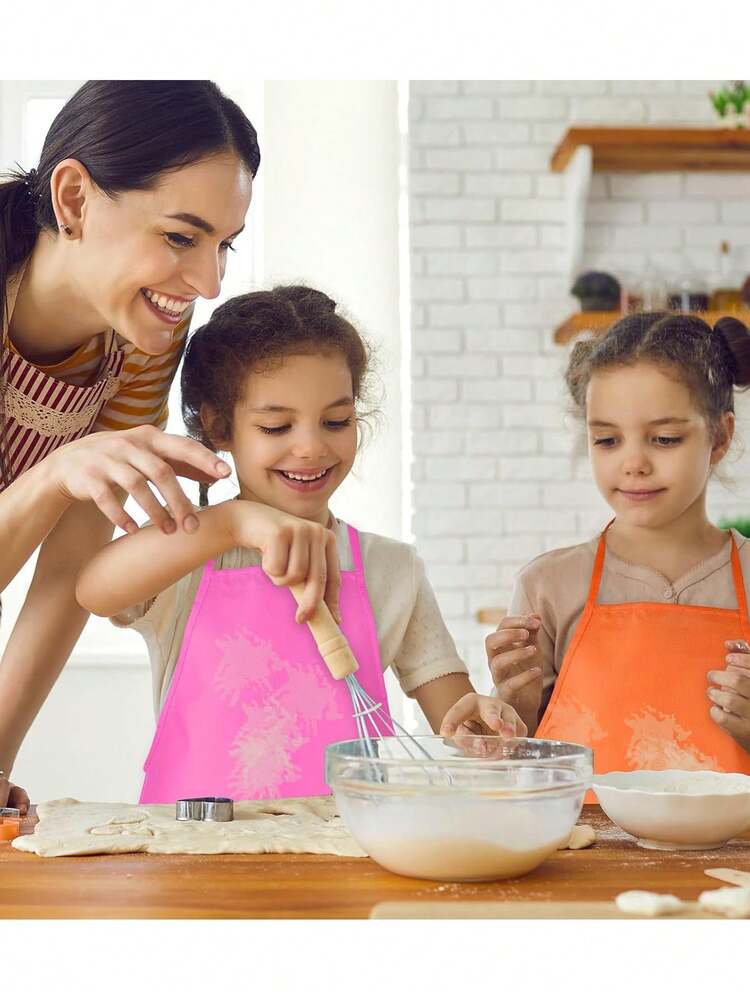 1 pieza Delantal de artista para niños - No tejido, apto para cocina, aula, eventos comunitarios, fiestas, manualidades y actividades de pintura artística, color aleatorio - Multicolor - Añade 3