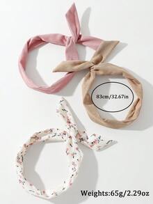 3件套 女士时尚休闲百搭纯色碎花简约扭结发带配饰 秋季发饰 女士头巾 运动吸汗带 瑜伽发带 健身冬季发带 度假装扮 女士优雅围巾 夏季穿搭 - 彩色 - 查看 4