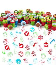 10/24 Pezzi Timbri Natalizi Assortiti Autoinchiostranti, Timbri di Babbo Natale e Alberi di Natale per Feste di Natale, Regali di Capodanno, Premi di Gioco, Forniture per Feste