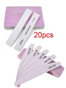 20Pcs Rectangle Nail Files 100/180Double Sided Emery Board Washable Emery Boards Reusable Nail Buffers Manicure Tools For Natural Nails Acrylic Nails Home And Salon Use,Nail Supplies,Nail Tools,Nail Art Tools,Back To School,Nails,Nail Tools For Press On Nails - Dusty Purple - View 21