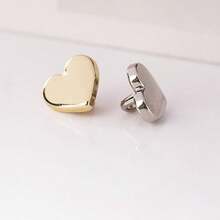 8 pièces Boutons de chemise en métal en forme de cœur, boutons de vêtements de manteau de pull haut de gamme