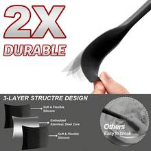 5 件套硅胶刮刀套装 - 无缝一体式设计，不粘橡胶刮刀厨房刮刀灵活方便，适用于烘焙、烹饪、刮擦和搅拌，耐热且可用洗碗机清洗 - 彩色 - 查看 5