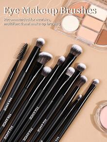 MAANGE 20/21件套专业化妆刷套装，柔软刷毛，便携设计，包含粉底刷、眼影刷、眉刷、遮瑕刷、轮廓刷，旅行化妆刷套装，化妆刷套装，化妆刷工具包，全套化妆工具，化妆刷套装，化妆礼品套装 - 黑色 - 查看 11