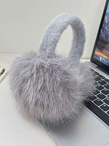 1 peça de protetores auriculares de pelúcia que mantêm aquecidos, protegem as orelhas do frio, meninas fofas, protetores auriculares dobráveis, protetores auriculares peludos, protetores auriculares à prova de vento, inverno quente