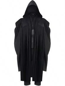 Anakin Costume Adult Men Tunic Hooded Robe Outfits Halloween Cosplay Uniform - Dark Black - View 1