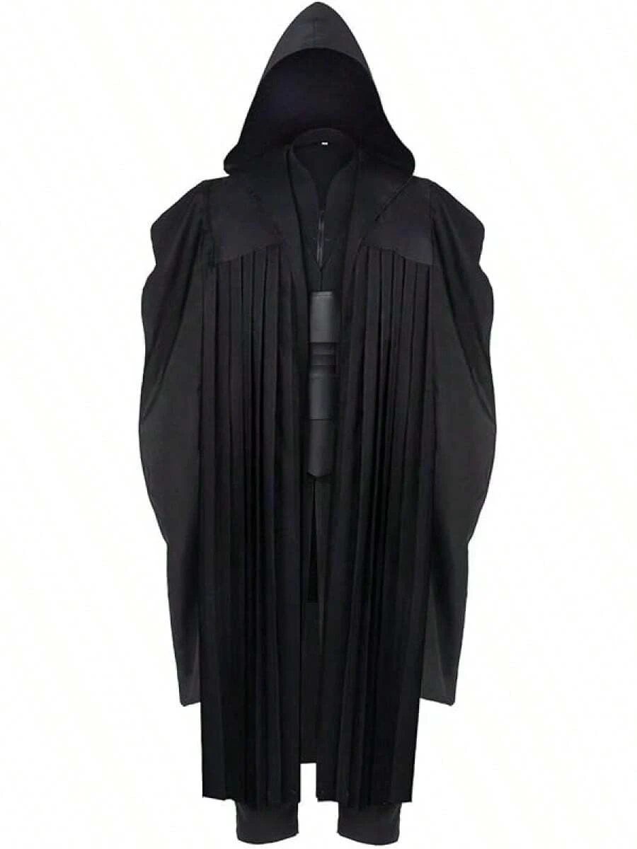 Anakin Costume Adult Men Tunic Hooded Robe Outfits Halloween Cosplay Uniform - Dark Black - View 1