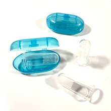 CEPILLO DENTAL DE SILICON SUAVE, FACIL DE USAR PORTABLE CON ESTUCHE, ECONOMICO, HIPOALERGENICO, COMPATIBLE PARA LAS ENCIAS DEL BEBÉ, TAMBIEN PARA EL CUIDADO DE LOS DIENTES DE TU HERMOSA MASCOTA BEBÉ FACIL DE USAR Y LIMPIAR, EVITA LA PROLIFERACION DE BACTERIAS, MULTIUSO - Azul - Ver 1