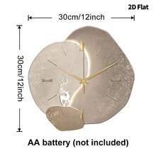 2D Flat 1pc Modern Minimalist Home Decor Wall Clock, Super Quiet Quartz Movement, No Ticking Sound, Silent Decorative Wall Clock Suitable For Living Room, Bedroom And Office, Fashionable Bedroom Wall Clock Decor, Room Decor