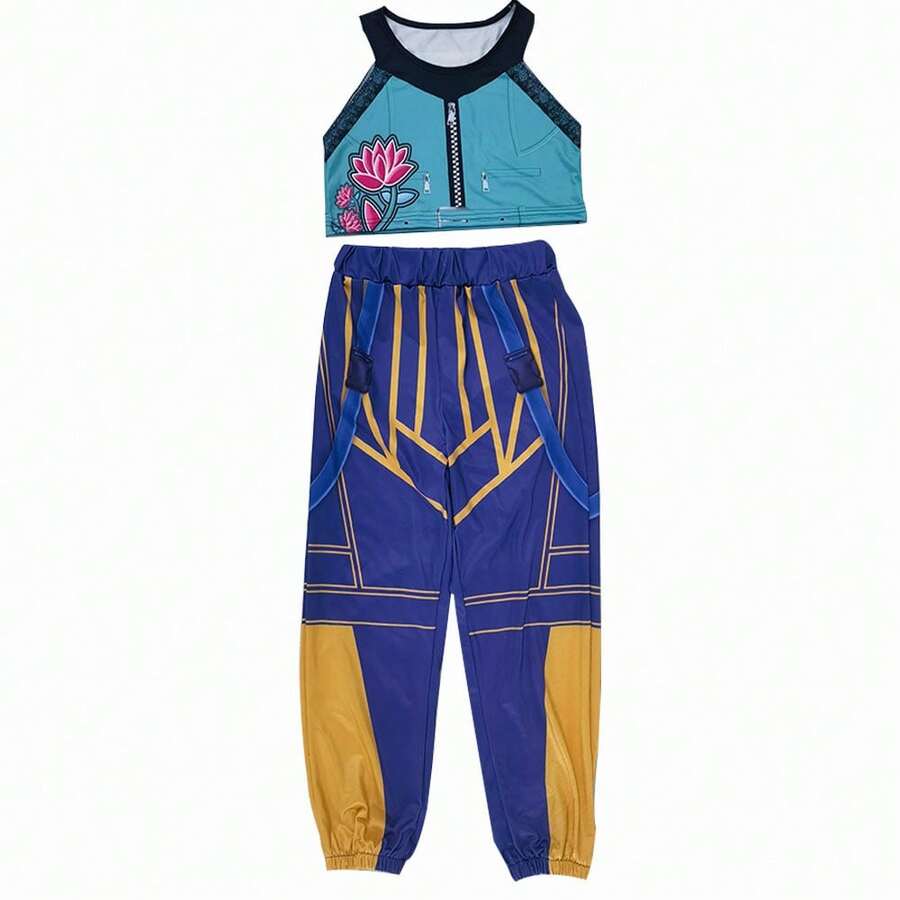 Girls Rumi Mira Zoey Cosplay Costume Fancy Dress Outfit - Zoey(Top+Pant) - View 1