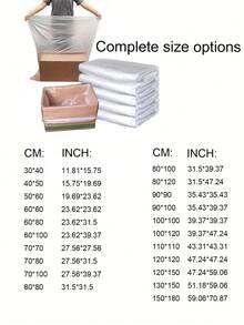 超大透明塑料收纳袋，防尘防潮，适用于收纳衣物、毯子、毛绒玩具、床上用品等——是返校、搬家、宿舍、床铺收纳、打包和衣柜整理的理想之选，宿舍必备 | 透明收纳袋 | 耐用塑料袋 - 無色 - 查看 8