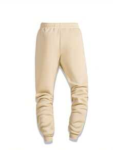 Men's Paris Print Hoodie And Sweatpants Set - Autumn And Winter Multi Color Casual Sportswear - Màu Khaki - Xem 6