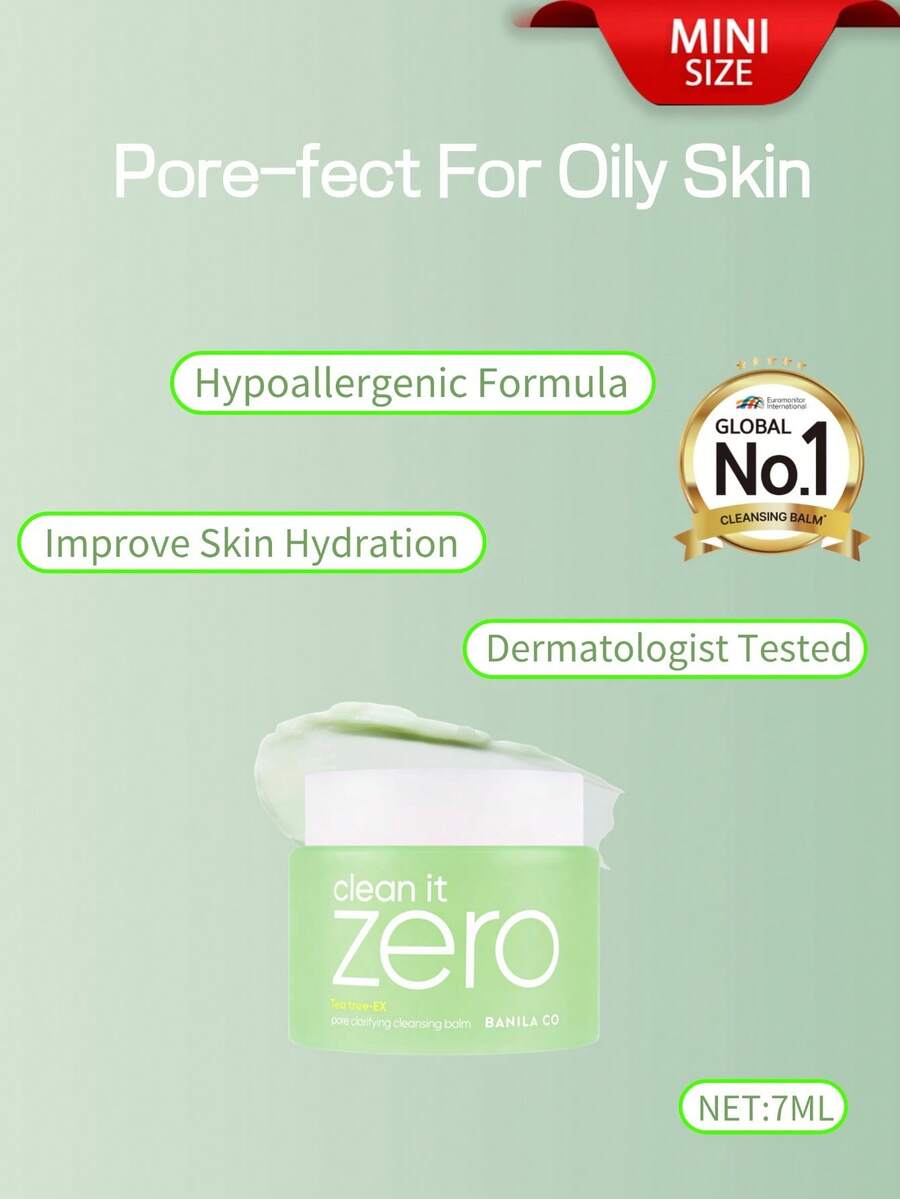 Banila Co. Clean It Zero Bálsamo Limpiador, Fórmula Fresca - Piel Grasa 7ml [Tamaño Mini] - Verde - Ver 1