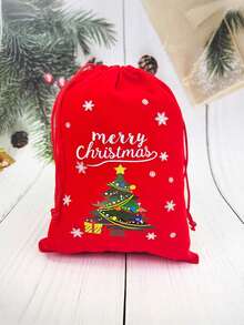 Bolsa de regalo de Navidad, Bolsa con cordón de Navidad, Bolsa para joyas, Bolsa de almacenamiento de dulces, Bolsa de transporte de juguetes, Bolsa de frutas, Papá Noel, Bolsa de regalo con árbol de Navidad, Bolsa de maquillaje, Bolsa de almacenamiento conveniente