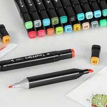 48/60/80/168/   1 Colors Art Markers Alcohol Markers Professional Art Pen Dual Tips Permanent Marker For Adults & Kids,Alcohol Based Sketch Markers For Painting Set, School Supplies Back To School - Bộ 168 bút đánh dấu nghệ thuật - Xem 7