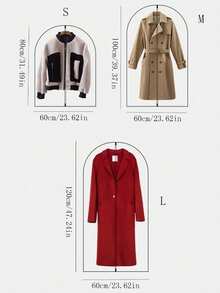 1 peça de capa protetora para roupas penduradas, capas protetoras totalmente fechadas para roupas, adequadas para armários domésticos, casacos, vestidos, bolsas, escola, escritório, casa, viagens, organizadores, armazenamento - um presente para mulheres ou homens - Saco de pó para roupas - Ver 5