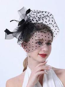 1pc Women's Charming Hat, Tea Party Hat, Kentucky Derby Hat, Headband, Wedding Fascinator Hair Clip