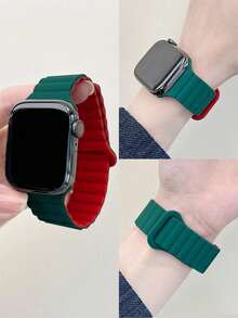 1条男女通用硅胶磁吸表带，兼容 42mm、38mm、40mm、41mm、44mm、45mm、46mm、49mm，时尚智能手表替换表带，适用于Ultra2、Ultra SE2、SE 11、10、9、8、7、6、5、4、3、2、1系列，学生返校季好礼 - 彩色 - 查看 8