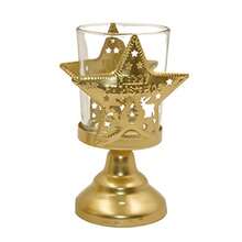 1 Pc Elegant Candle Holder Metal Candlestick Unique Pattern Candlelights Candle Stick For Christmas Dining Setting