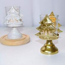 1 Pc Elegant Candle Holder Metal Candlestick Unique Pattern Candlelights Candle Stick For Christmas Dining Setting