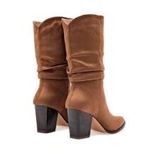 BOTA MUJER COLOR CAFE PARA EXTERIOR TEXTIL - Marrón - Ver 3
