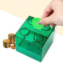 1PC Building Blocks Piggy Bank Coin Stacking Savings Bank, Coin Storage Tank Reward Coin Sto Rage Box Gift,Packaged And Shipped At Random,Piggy Bank,Money Box,Money Saver,Money Box,Piggy Bank,Money Saving,Tirelire,Money Storage - Multicolor - View 4