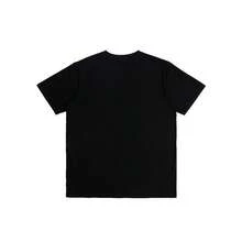 SUBWAY Men's Black Cotton T-Shirt - 100% Cotton Casual Summer Fashion Short Sleeve With Bold Colorful Letter Print, Street Style, Machine Washable - 黑色 - 查看 2