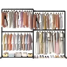 Clothes Rail For Bedroom, Clothing Rails Heavy Duty Clothes Racks For Hanging Clothes, Black - por defecto - Ver 1