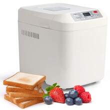 Beinilai Bread Machine, 2LB 12-IN-1 Bread Maker, Gluten-Free Setting, Nonstick Pan, 2 Loaf Sizes, 13H Reserve & 1H Keep Warm (White) - US A Type Plug(110-127V) - View 1
