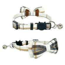 2 Pack Cat Collars Set, Cat Collar Breakaway With Cute Bow Tie And , Adjustable From 7.5-10.8 Inch, Soft And Comfortable For Kitten And Some Puppies - Multicolor 831 - View 3