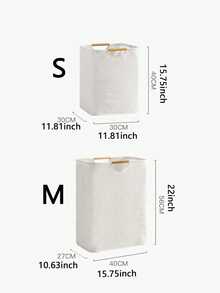 1pc Large Linen Dirty Clothes Storage Basket, Household Laundry Hamper, Indoor Multipurpose Storage Bin, Waterproof Bathroom Dirty Clothes Basket, Toys & Snacks Storage Organizer