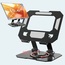 1Pcs Tablet Stand Holder, 360° Rotating Tablet Holder, Height Adjustable Carbon Steel Tablet Holder, Lifting Folding Monitor Stand, Portable Computer Stand For Tablets Monitor E-Reader Up To 12.9 Inches - 1Pcs-metal PadHolder - View 12