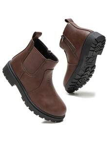 Children's Fashion Boots, Girls' Outdoor Boots, Boys' Hiking Boots - Brown - View 2