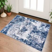 Small Abstract Area Rug Entryway Rugs Washable Door Mat Indoor Entrance Throw Rugs, Printed Faux Wool Non Slip Floor Carpet For Foyer Front Door Sink Bedroom Decor
