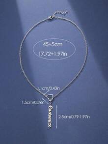 Customizable Heart-Shaped Letter Name Necklace With Pendant, Customizable Gold Stainless Steel Couple Necklace, Perfect Gift For Couples, Mothers, Friends, Classmates On Valentine's Day, Christmas, Halloween, Anniversary - Multicolor - View 9