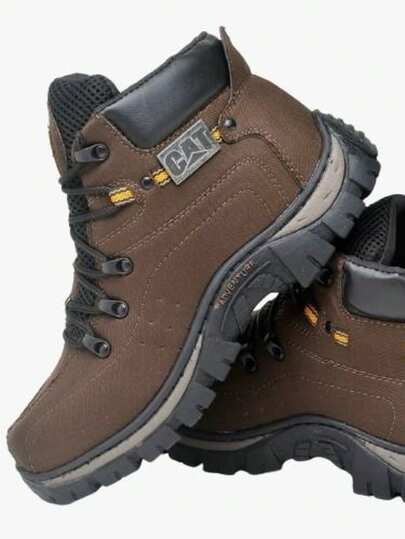 Bota botinha Masculino Coturno Adventure Trilha  Ao ar livre    Amarrar    Ar livre