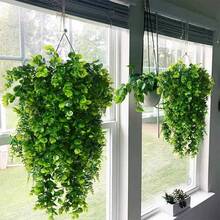 1/2pcs Artificial Plants, Hanging Planter, Wall Hanging Rack Decor, Suitable For Indoor, Outdoor, Living Room Shelf Decor, Home Decor, Room Decor, Garden Decoration, Wall Decoration