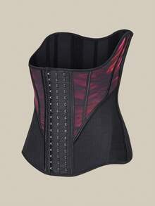 1 件女士双层网眼束腰紧身胸衣，带按扣，塑身效果佳 - 彩色 - 查看 3