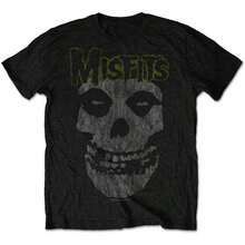 Men's Misfits Classic Vintage Slim Fit T-Shirt Medium Black - 黑色 - 查看 1